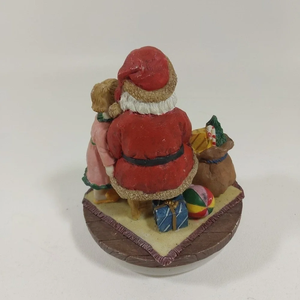 Santa Claus Candle Jar‎ Lid Topper Figurine Christmas Resin Figural Holiday